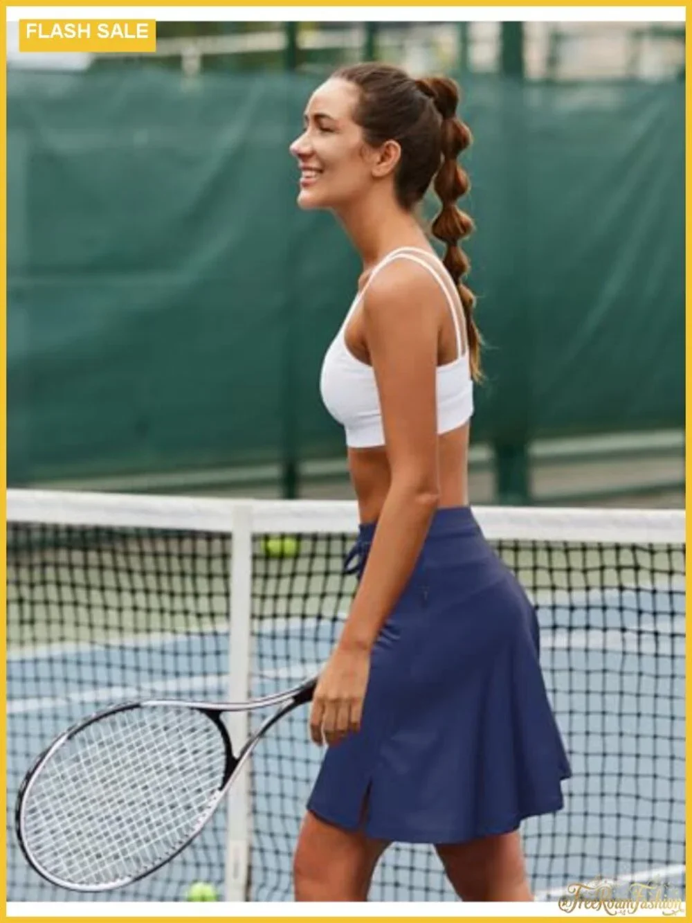 Women's Knee Length Skort with Pockets High Waist Athletic Golf Tennis Skirt